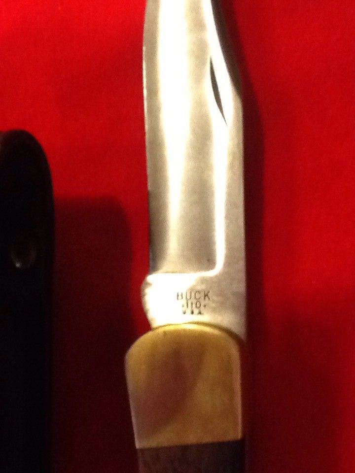 Buck 110 2 Dot Vintage Knife Knives With Sheath 1970