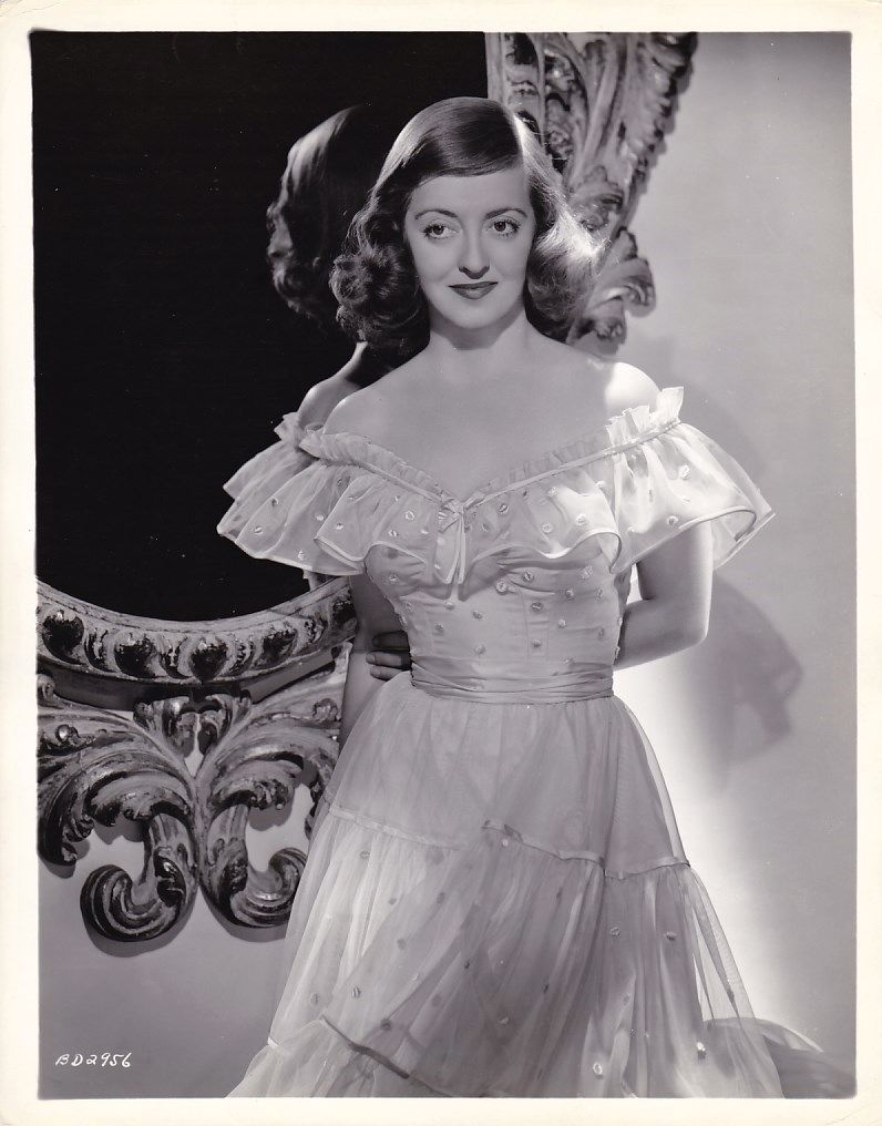 BETTE DAVIS Strapless Dress ORIGINAL Vintage 1940s Warner Bros. Portrait Photo