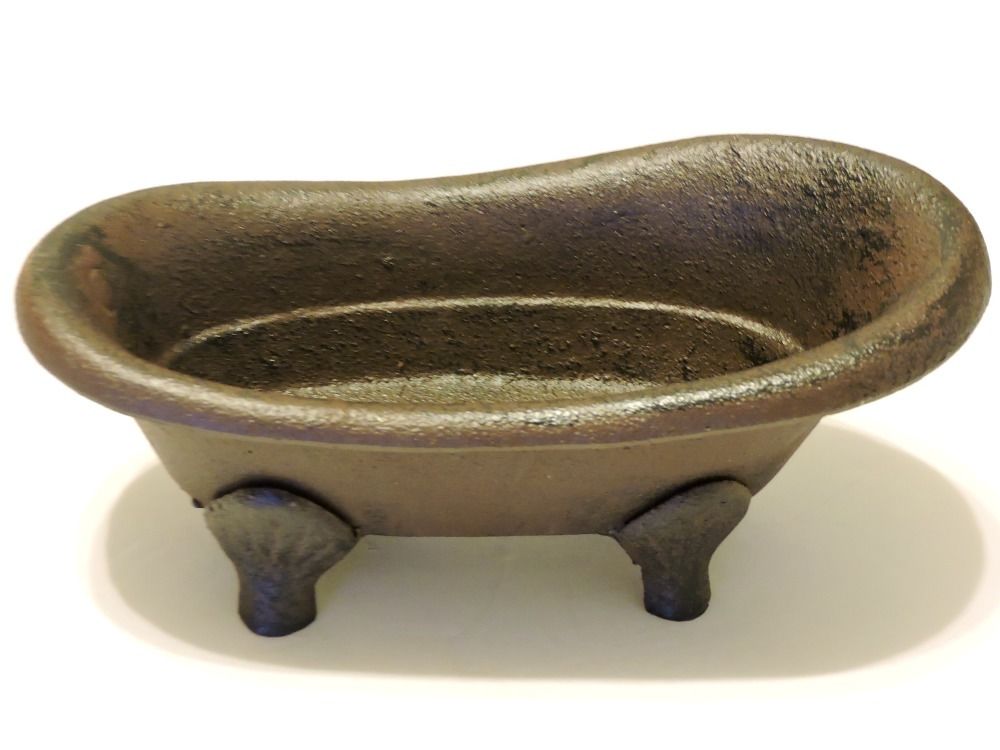 Bath Tub Cast Iron Mini Rustic Decor Old Fashioned Vintage 7 1/2x4x3 inches New