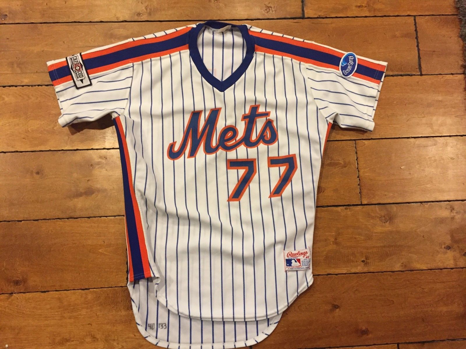 METS GAME USED WORN JERSEY HYANNIS CAPE COD LEAGUE #77 LOA