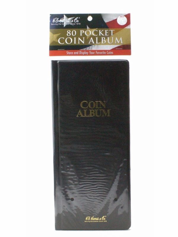 80 - Pocket Coin Holder Album for 2x2 Coin Flips, by H.E. Harris