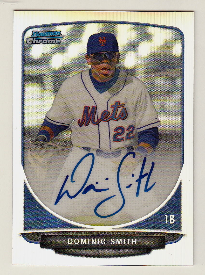 2013 Bowman Chrome Refractor Dominic Smith Auto RC Autograph Rookie Card SP