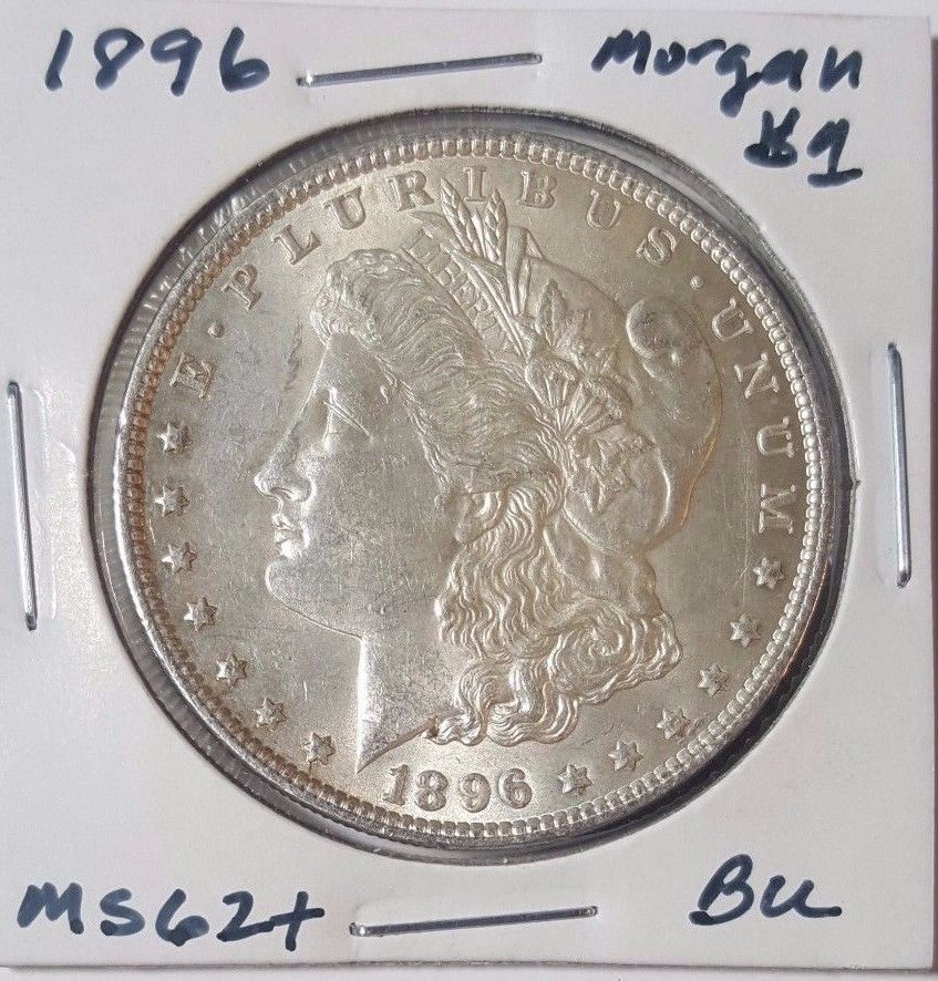 1896 Morgan Silver Dollar - Nice Mint State (MS) coin.