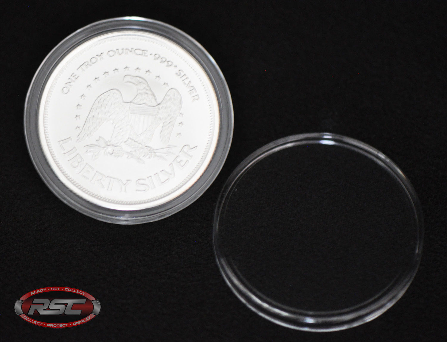 10 - Guardhouse (AirTite) Direct Fit Capsules - H39 39mm for 1-Oz Silver Rounds