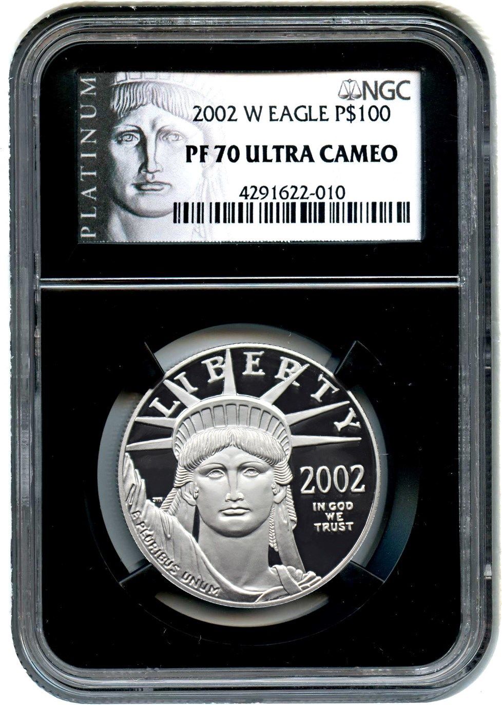 2002-W Platinum Eagle $100 NGC PR 70 UCAM - Statue Liberty 1 oz