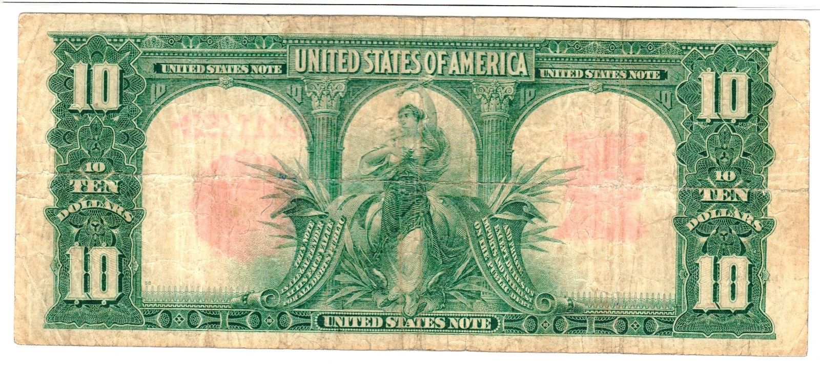 1901 $10 Legal Tender “Bison” Note, Fr. 122, Very Fine (VF-20) Condition (PMG)