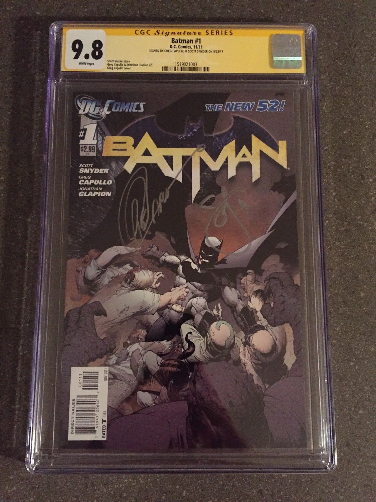 CGC SS 9.8 DC Comics Batman #1 Signed Scott Snyder Greg Capullo New 52 1st Print