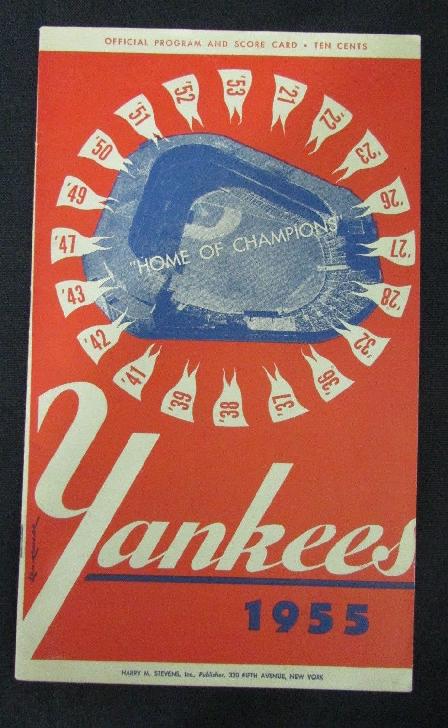 Vintage 1955 New York Yankees V. Detroit Tigers Program Scorecard Mantle 127884