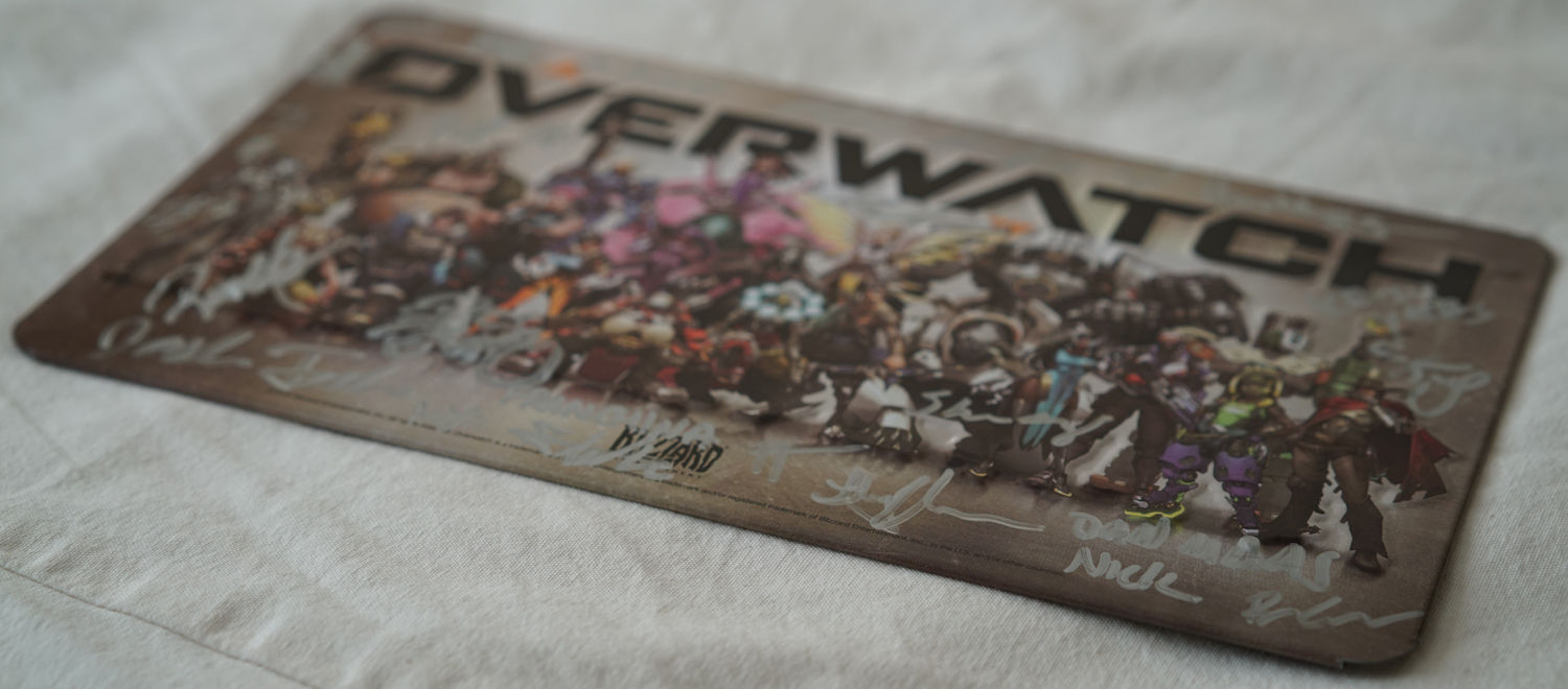 Signed Overwatch Metal License Plate Blizzcon 2016