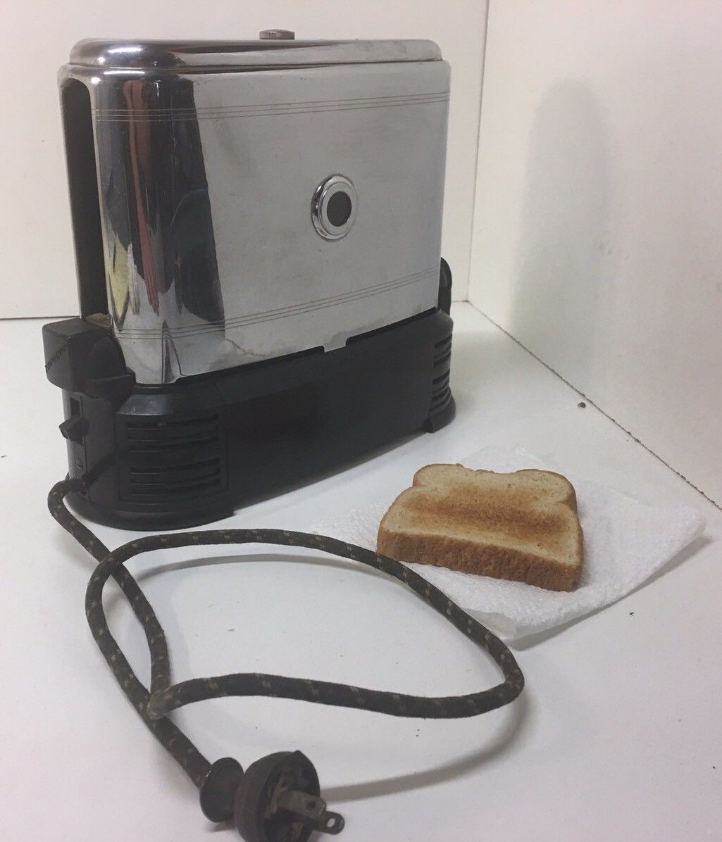 Vintage 1940's Toast-O-Lator Walk Through Original Toaster Works Very Clean WOW