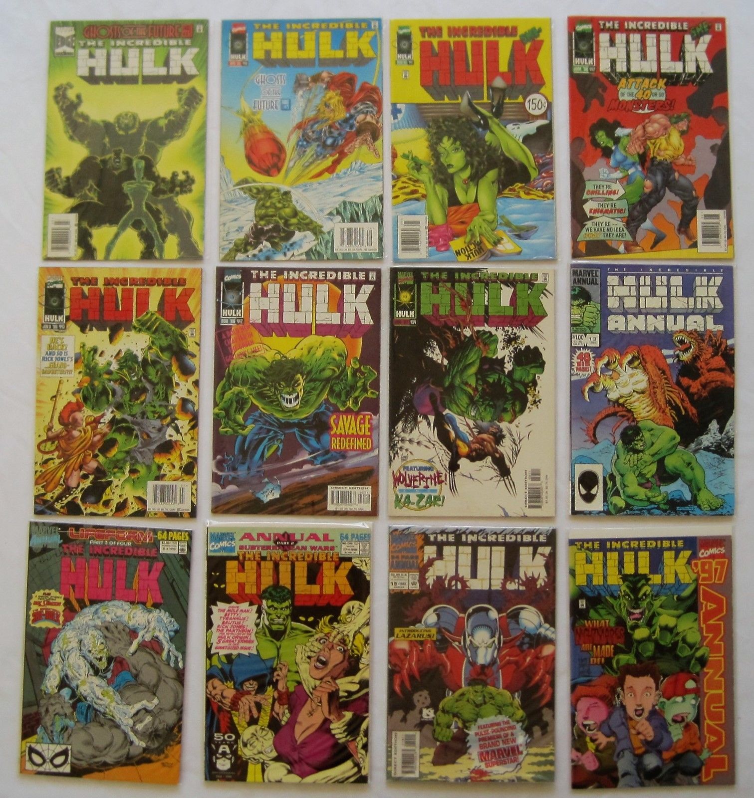 THE INCREDIBLE HULK: 1st Series Huge Lot of 56 - 1975 - 1997 Marvel Comics