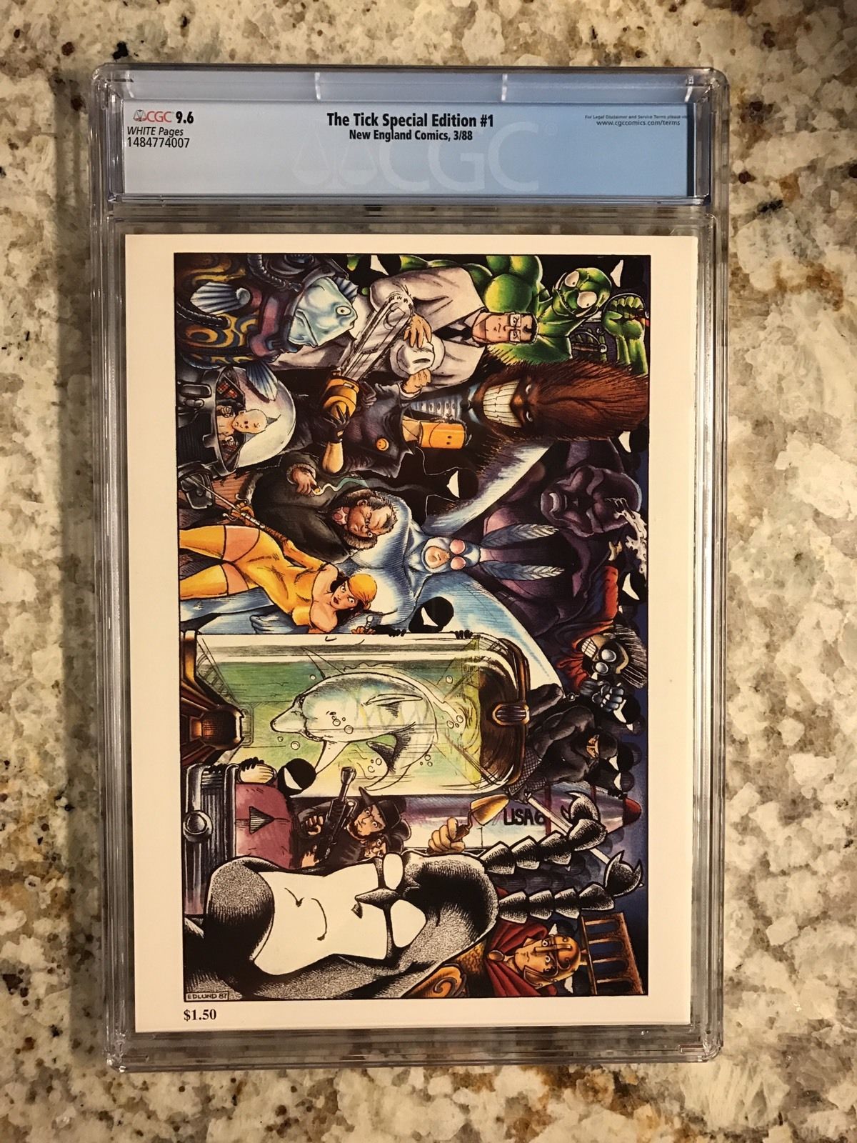 The Tick Special Edition 1 Comic CGC 9.6 Serial# 04927 White Pages