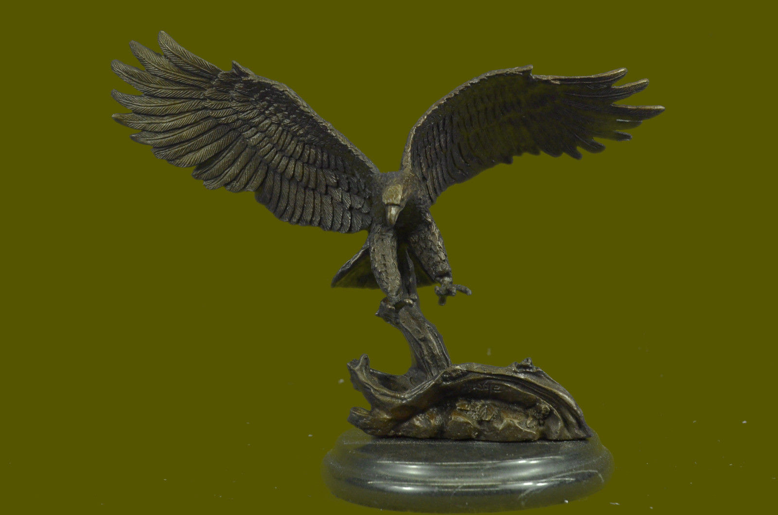 100% Real AMERICAN BALD EAGLE Figure Art Figurine SALE Sculpture Statue Bronze D