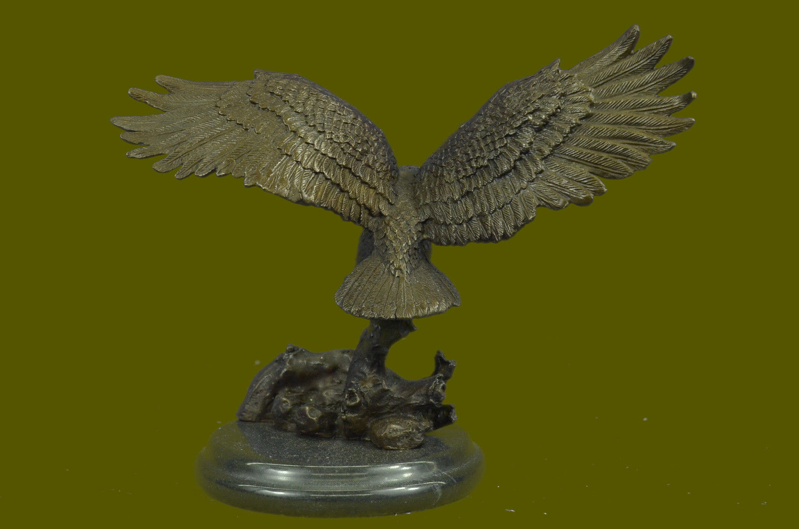 100% Real AMERICAN BALD EAGLE Figure Art Figurine SALE Sculpture Statue Bronze D