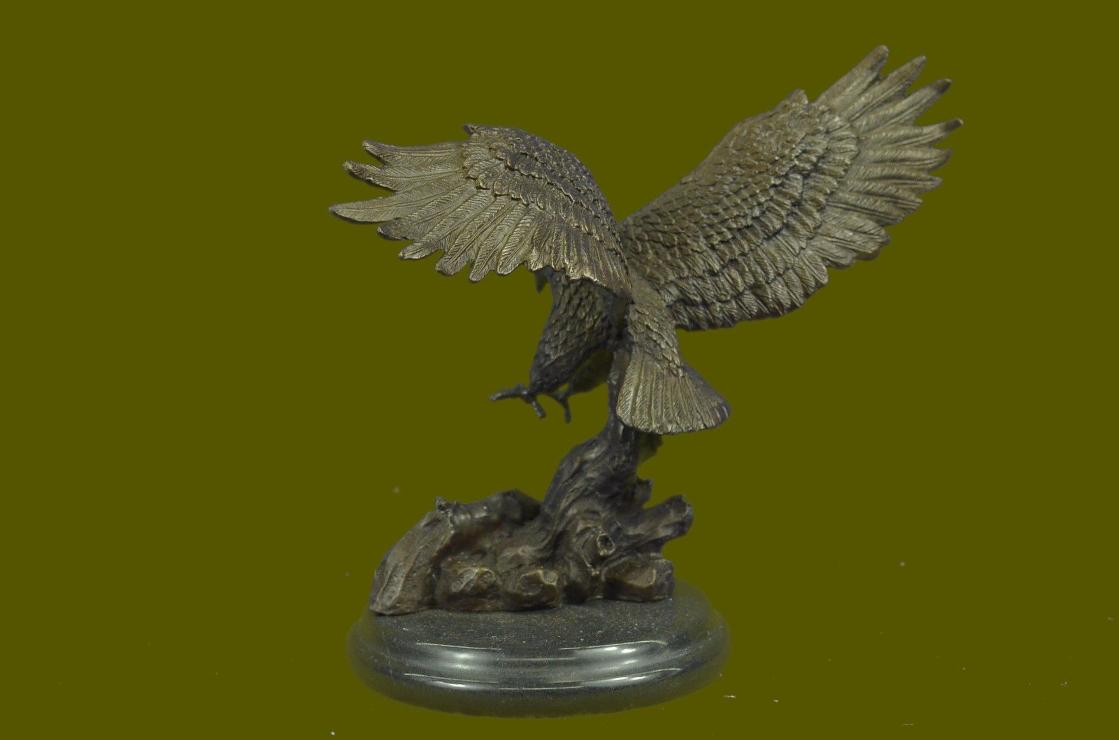 100% Real AMERICAN BALD EAGLE Figure Art Figurine SALE Sculpture Statue Bronze D