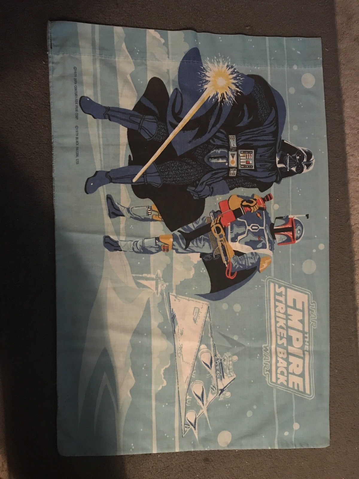 Vintage 1979 Star Wars Empire Strikes Back Pillowcase * Boba Fett Darth Vader