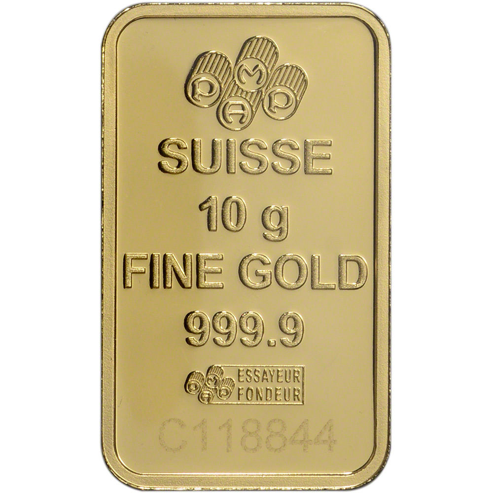 10 gram Gold Bar - PAMP Suisse - Fortuna - 999.9 Fine in Sealed Assay