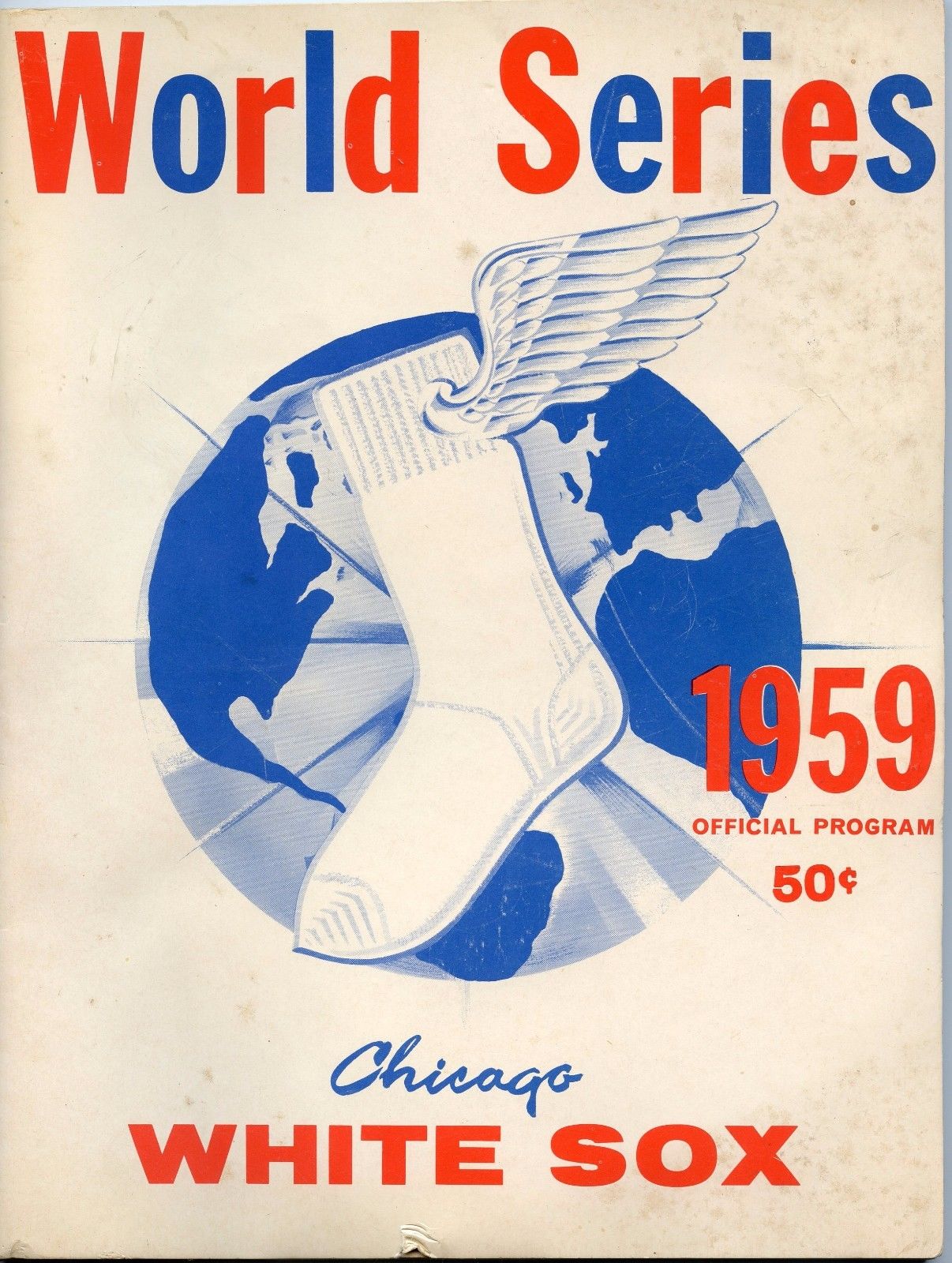 1959 WORLD SERIES BASEBALL PROGRAM, CHICAGO WHITE SOX vs. LOS ANGELES DODGERS