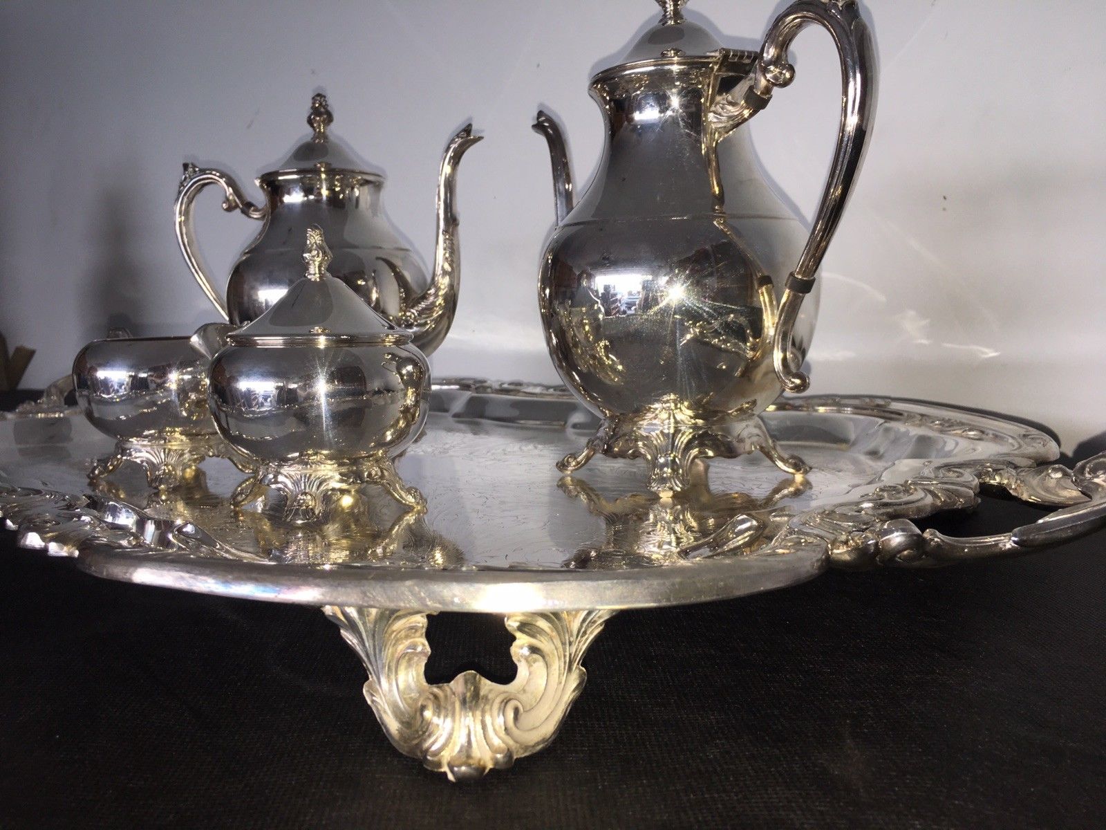 F.B Rogers Silver Co 1883  Silverplate 5 Pc Coffee Tea Service Set