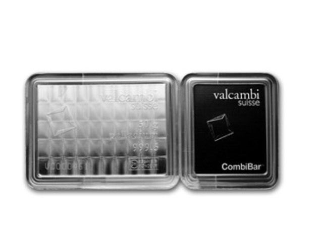 1 GRAM VALCAMBI .9995 FINE PALLADIUM BULLION BAR FROM NEW SHEET OF 50