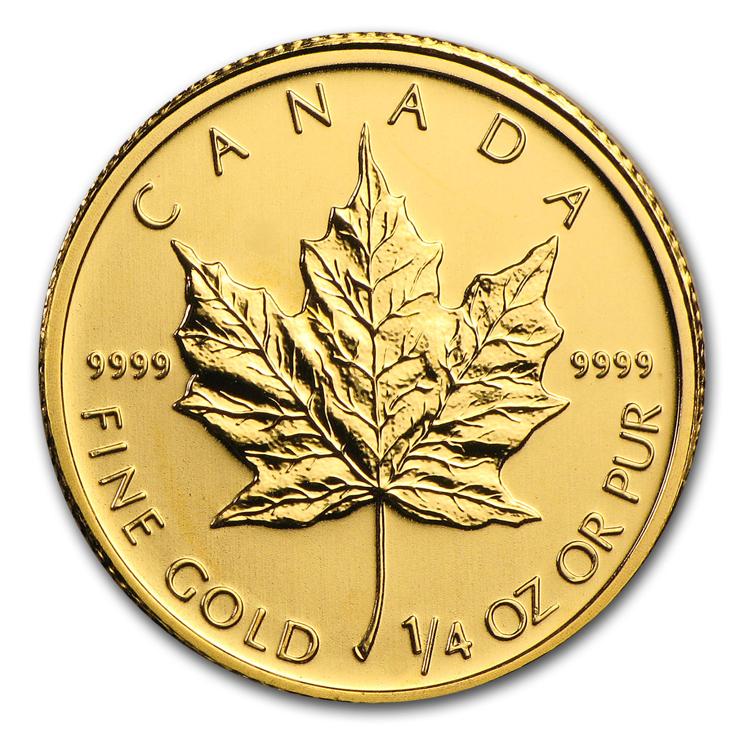 2010 Canada 1/4 oz Gold Maple Leaf BU - SKU #57230