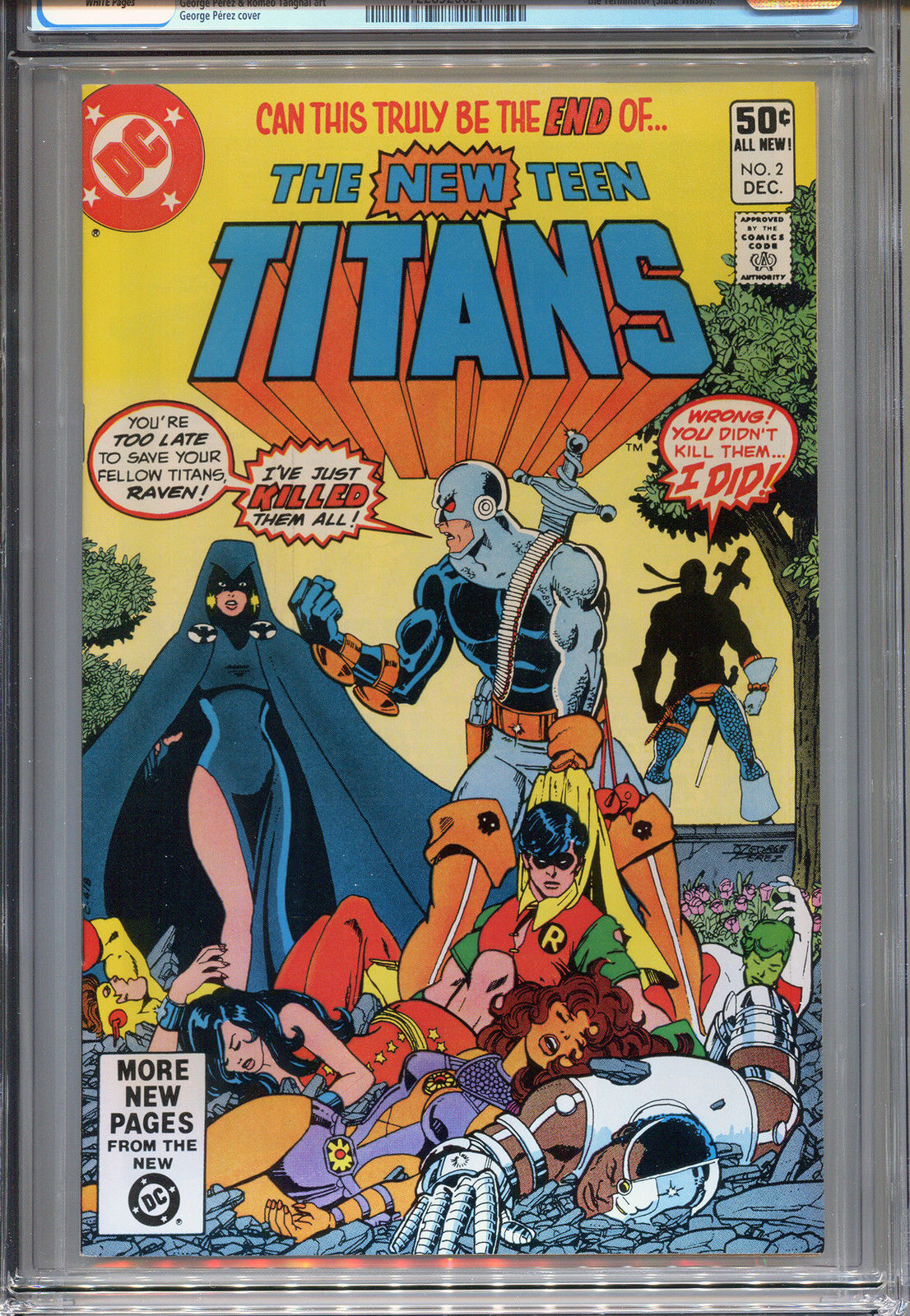 New Teen Titans #2 (DC Comics 1980) CGC Certified 9.6 White Pages