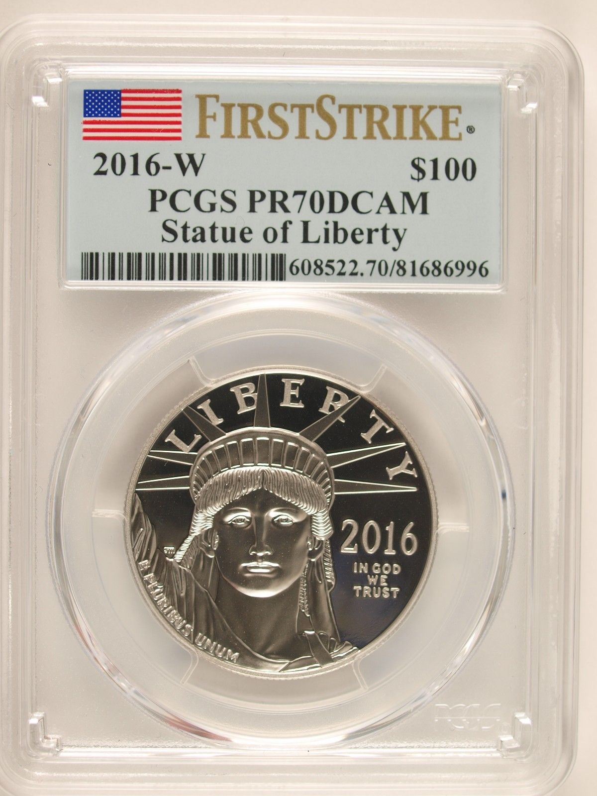 2016-W $100 Platinum Eagle PR70DCAM PCGS First Strike