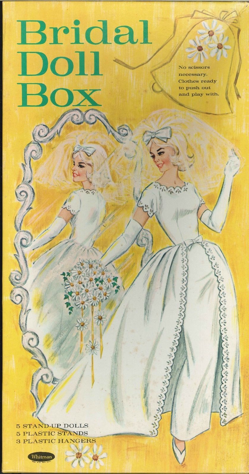 VINTAGE 1960s Bridal Box PAPER DOLLS LASER REPRODUCTION~LO PR~HI QUAL~TOP SELLER