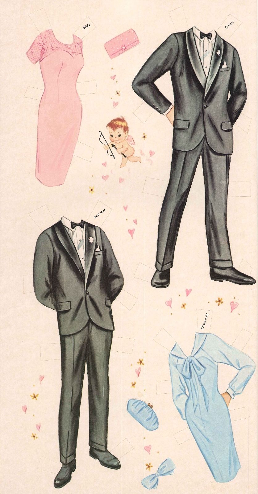 VINTAGE 1960s Bridal Box PAPER DOLLS LASER REPRODUCTION~LO PR~HI QUAL~TOP SELLER