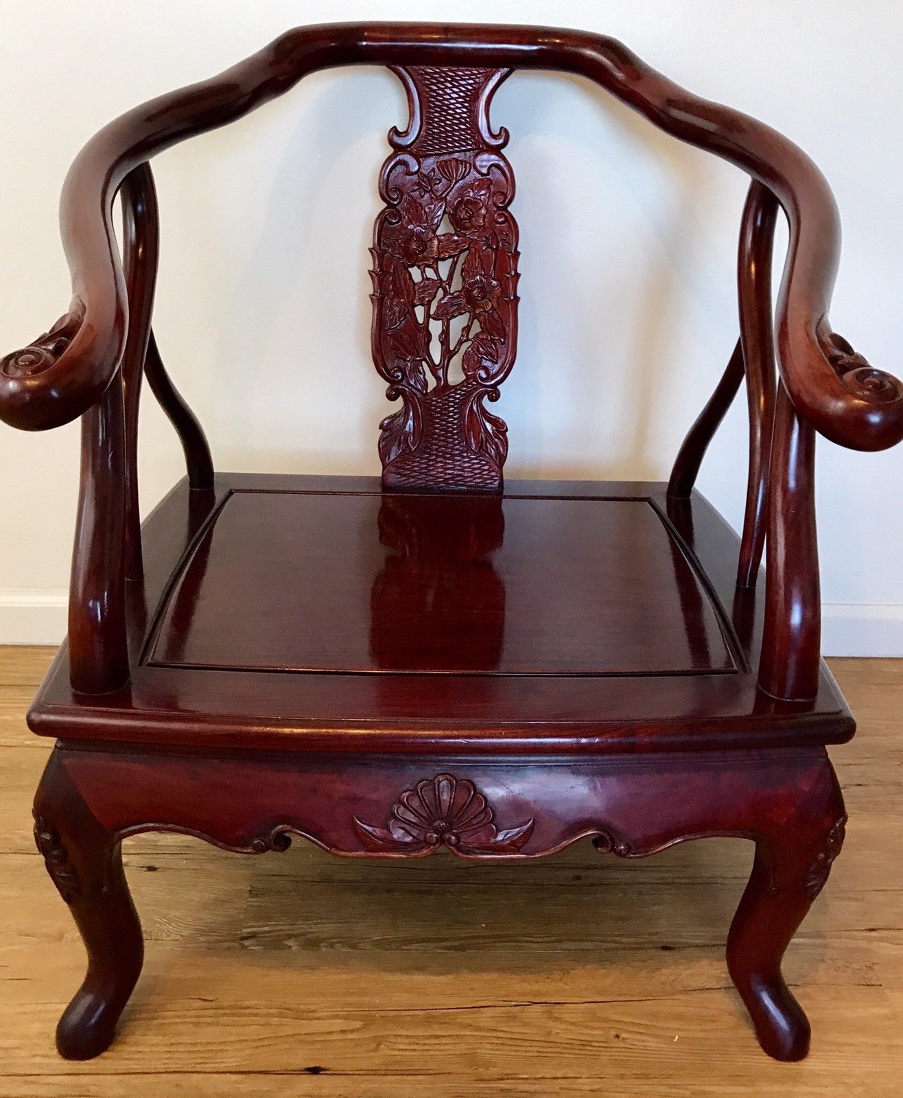 1960's Mid Century Genuine Chinese Rosewood Arm Chair