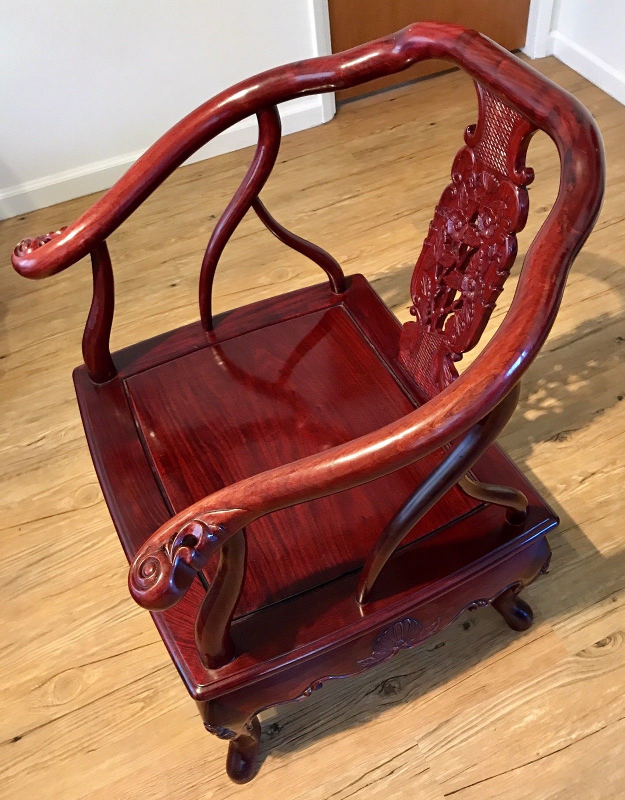 1960's Mid Century Genuine Chinese Rosewood Arm Chair