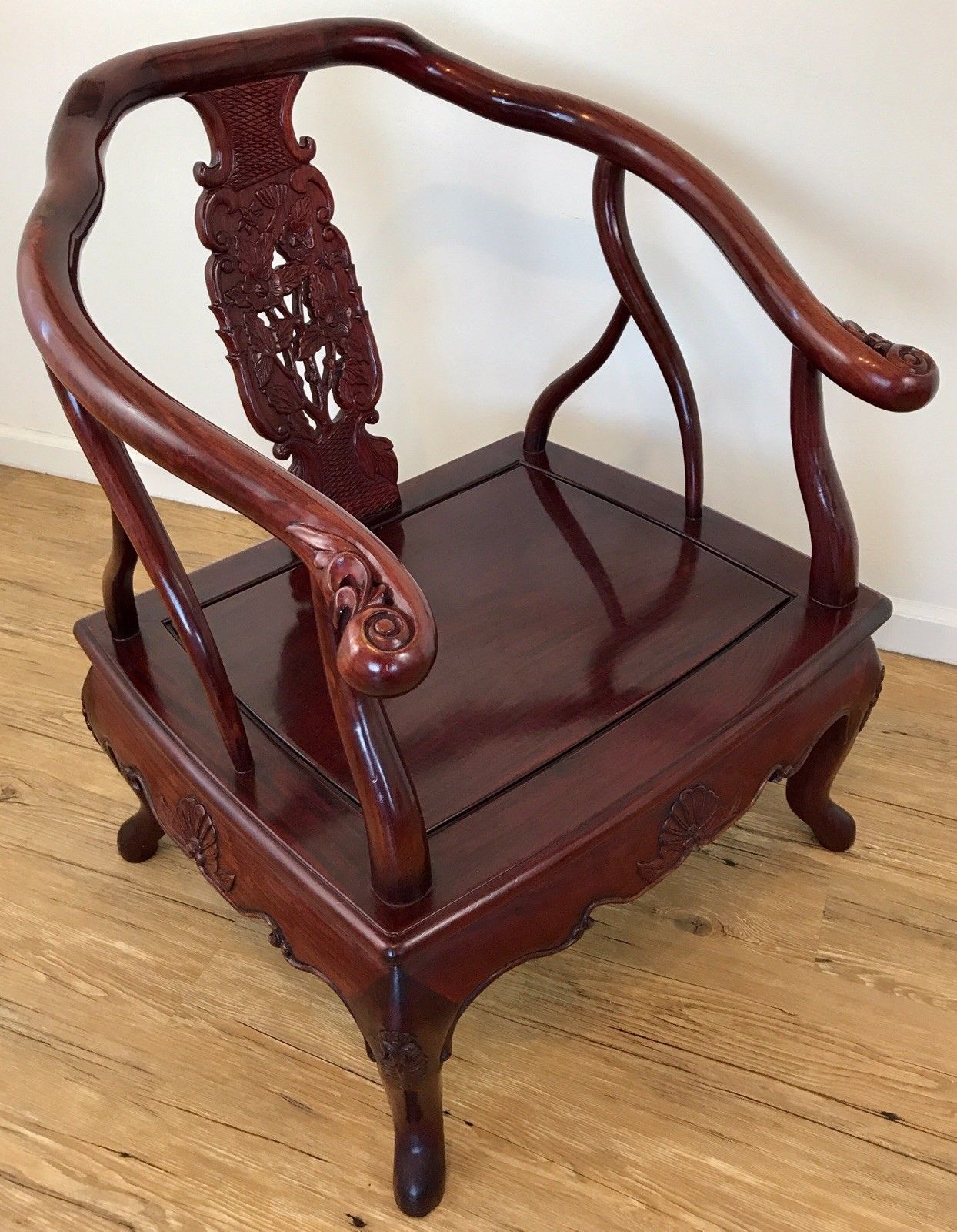 1960's Mid Century Genuine Chinese Rosewood Arm Chair