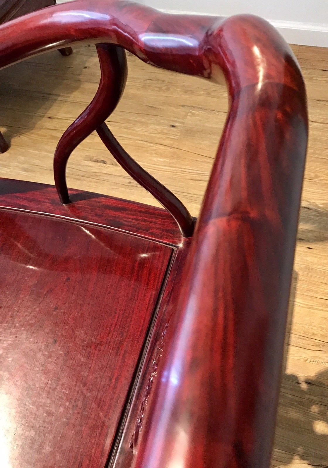 1960's Mid Century Genuine Chinese Rosewood Arm Chair