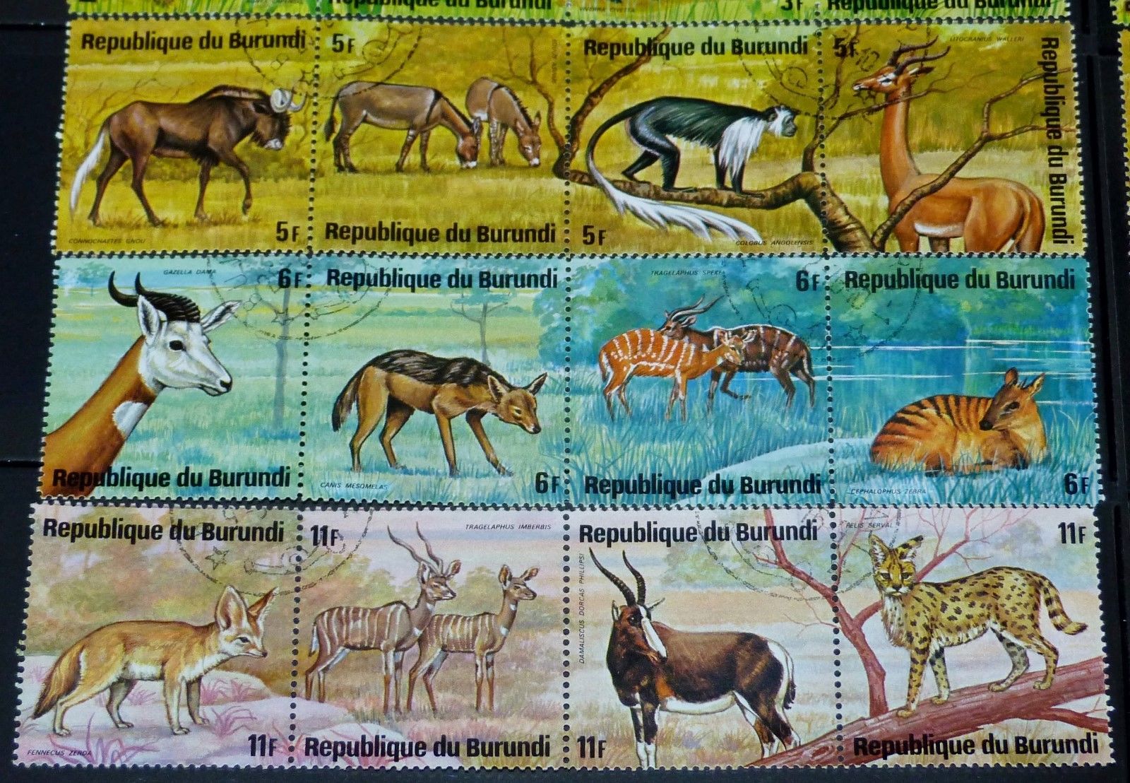 Burundi Animals 1975 Scott #479-484 & C224-C227 Complete Set of (48) CTO