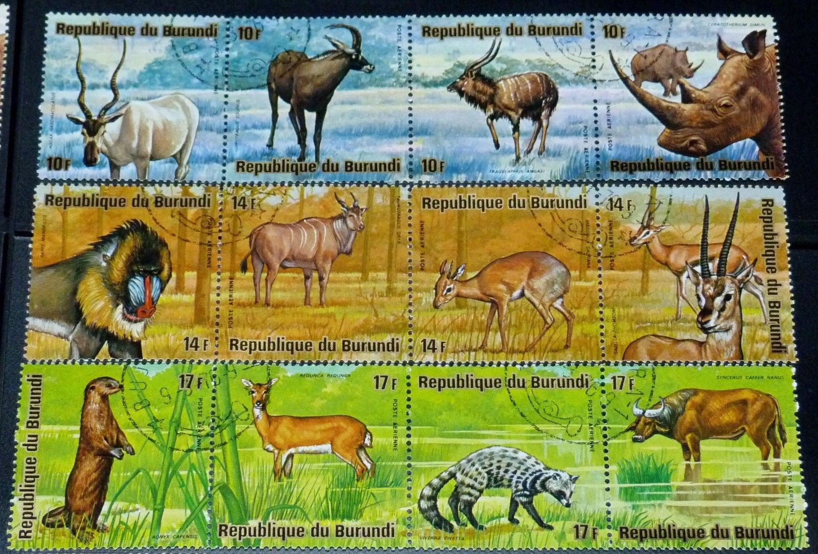 Burundi Animals 1975 Scott #479-484 & C224-C227 Complete Set of (48) CTO