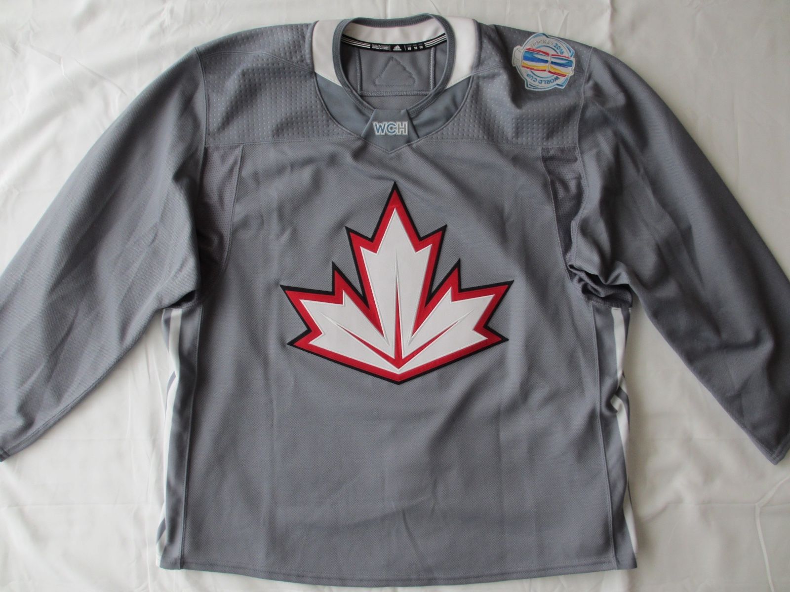 Patrice Bergeron Team Canada Practice Worn #37 Grey World Cup of Hockey Jersey