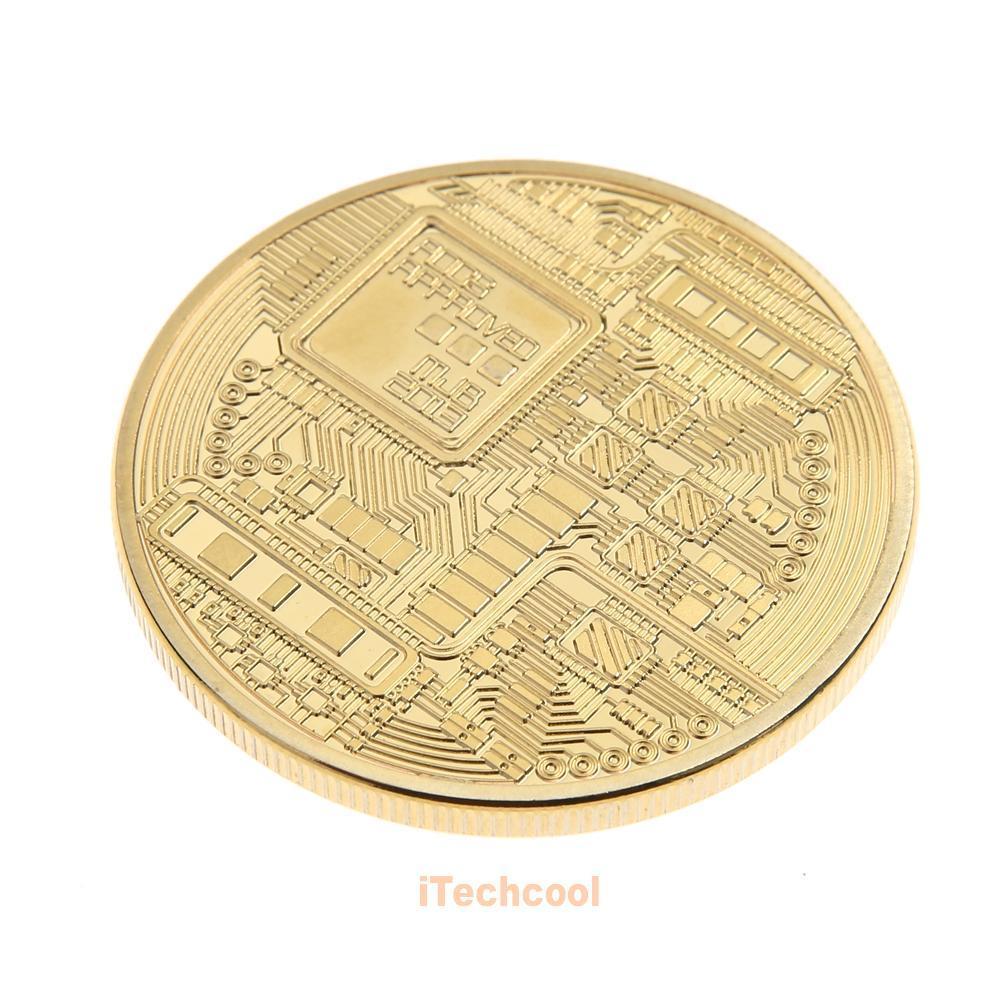 1Pc Bitcoin Collectible gift In Stock Golden Plate Commemorative BTC Coin Gifts