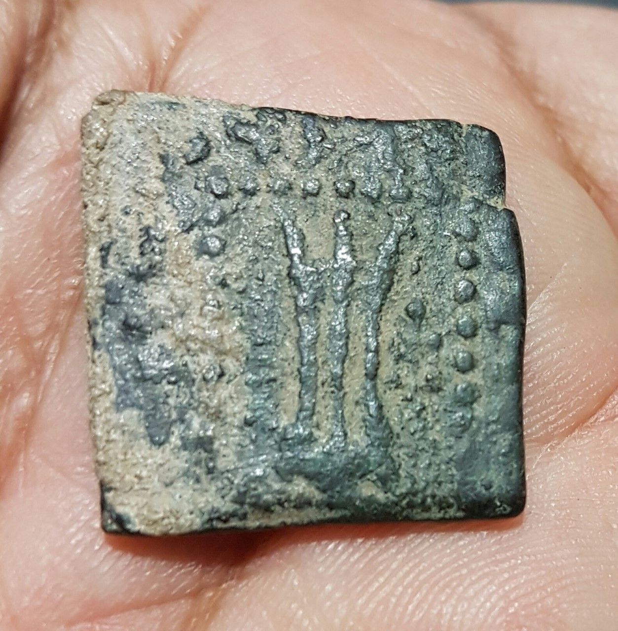 Indo-Greek APOLLODOTOS I (160-150 BC) AE Hemi-obol – 8.30  gm, Mitchiner Type 20