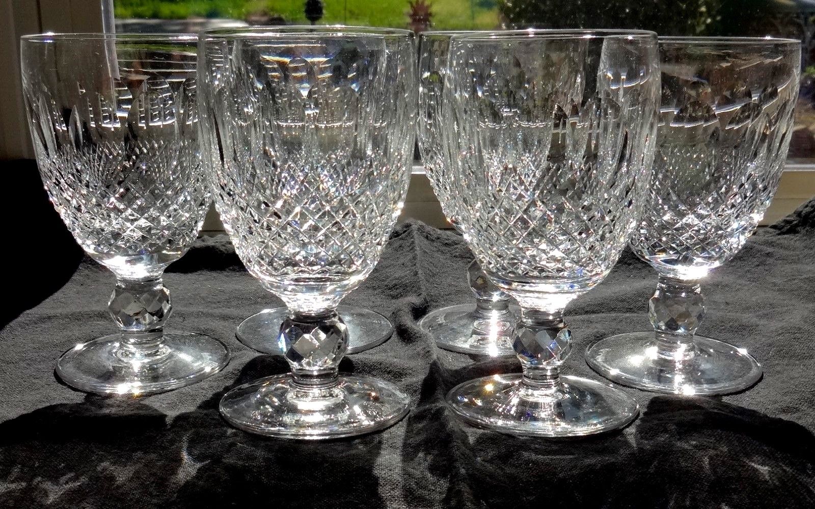 *VINTAGE* Waterford Crystal COLLEEN (1953-) 6 Claret Wine Glasses 4 3/4" 5oz