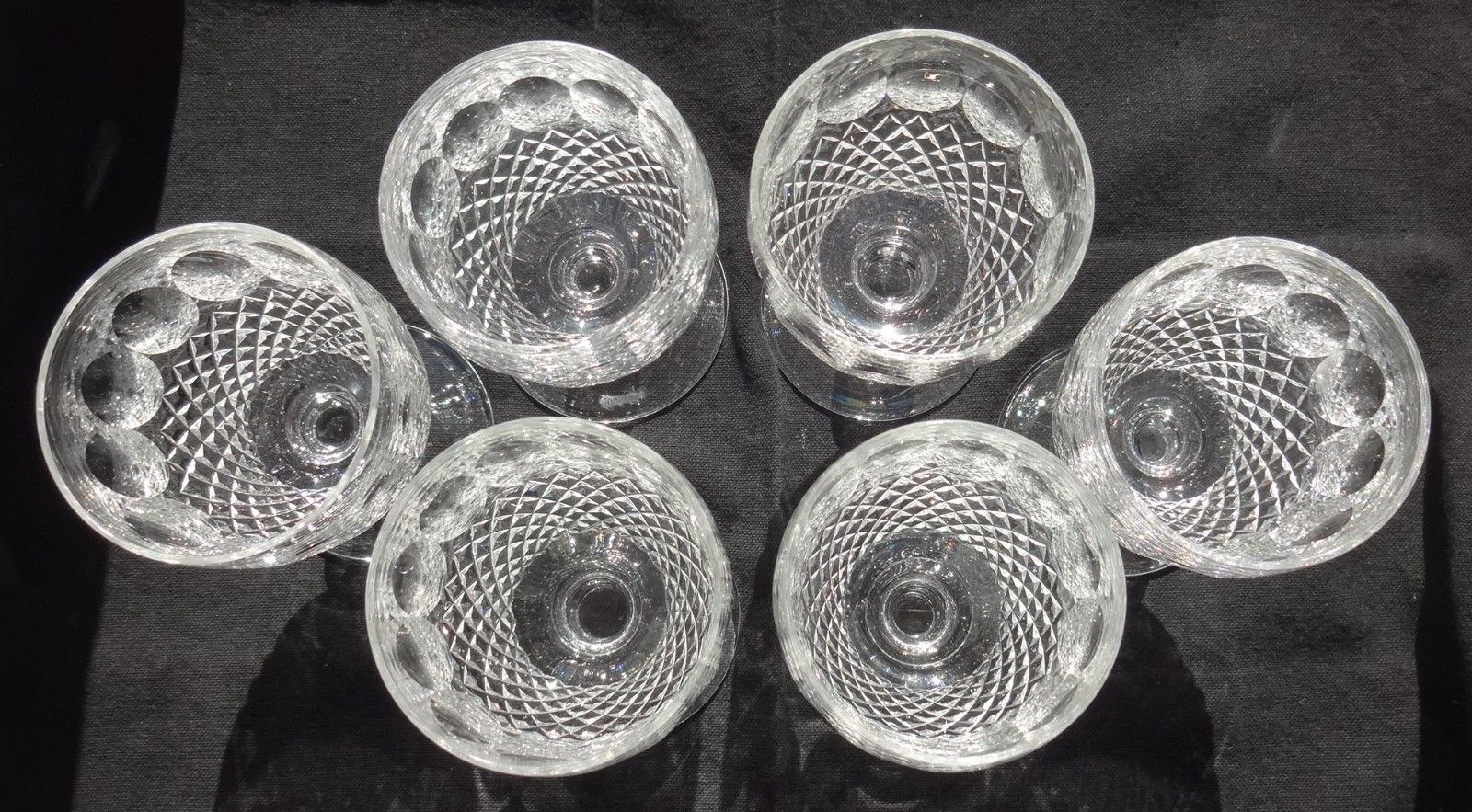 *VINTAGE* Waterford Crystal COLLEEN (1953-) 6 Claret Wine Glasses 4 3/4" 5oz