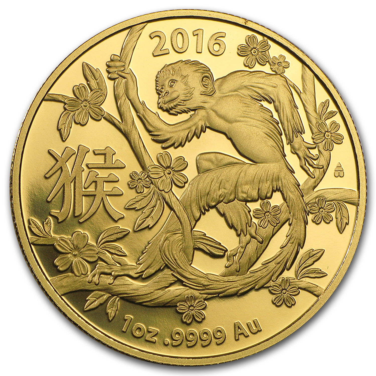 2016 Australia 1 oz Gold Lunar Year of the Monkey BU (RAM) - SKU #93408