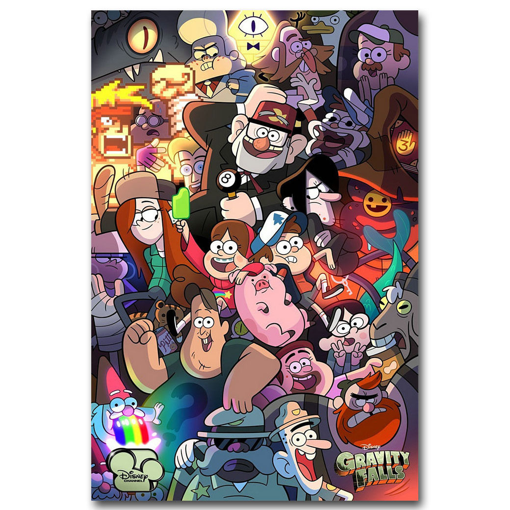 Gravity Falls Cartoon Movie Art Silk Poster Print 12x18 24x36 inch