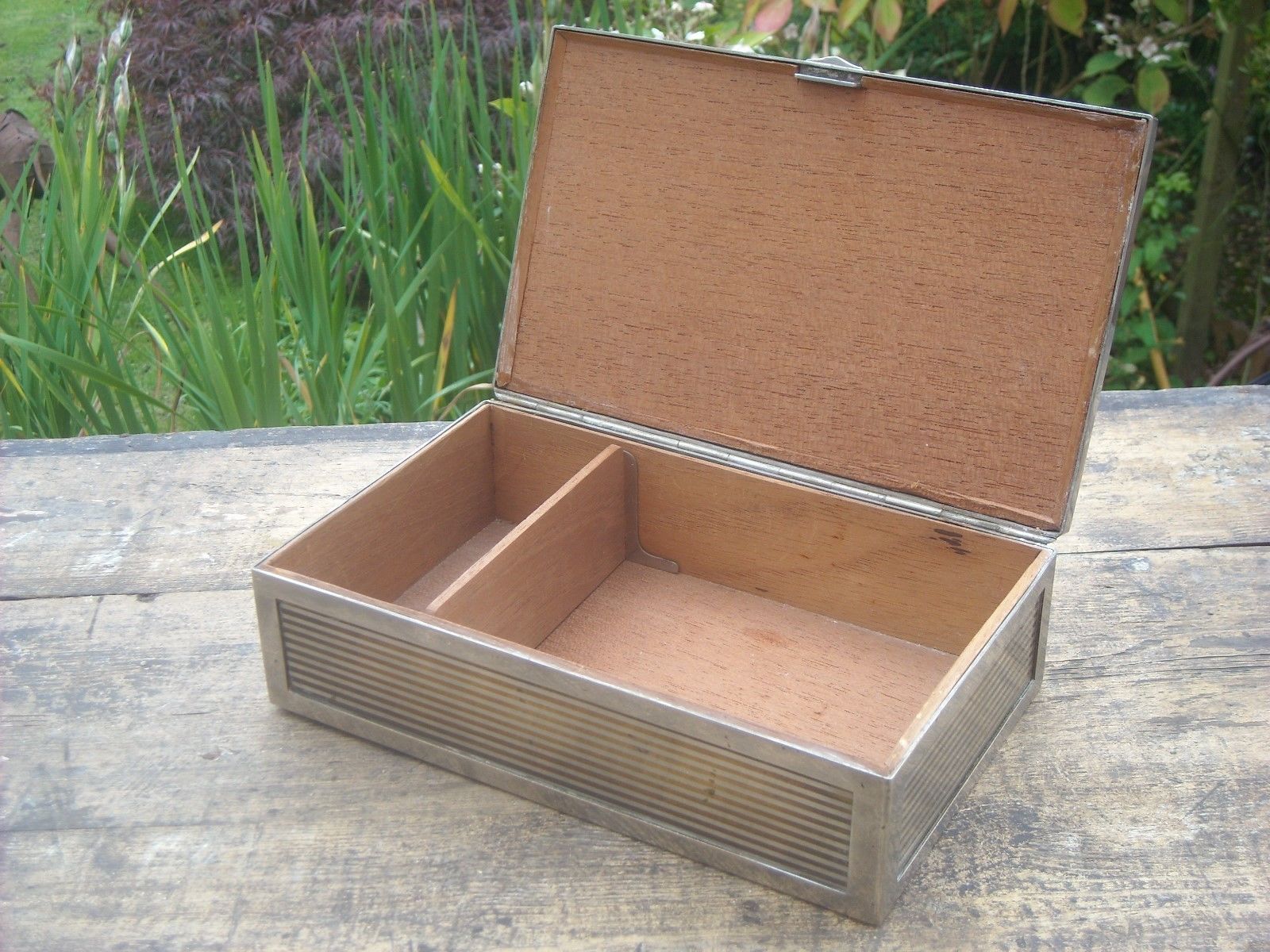 A lovely Vintage Art Deco French Silver Plated Cigar Box