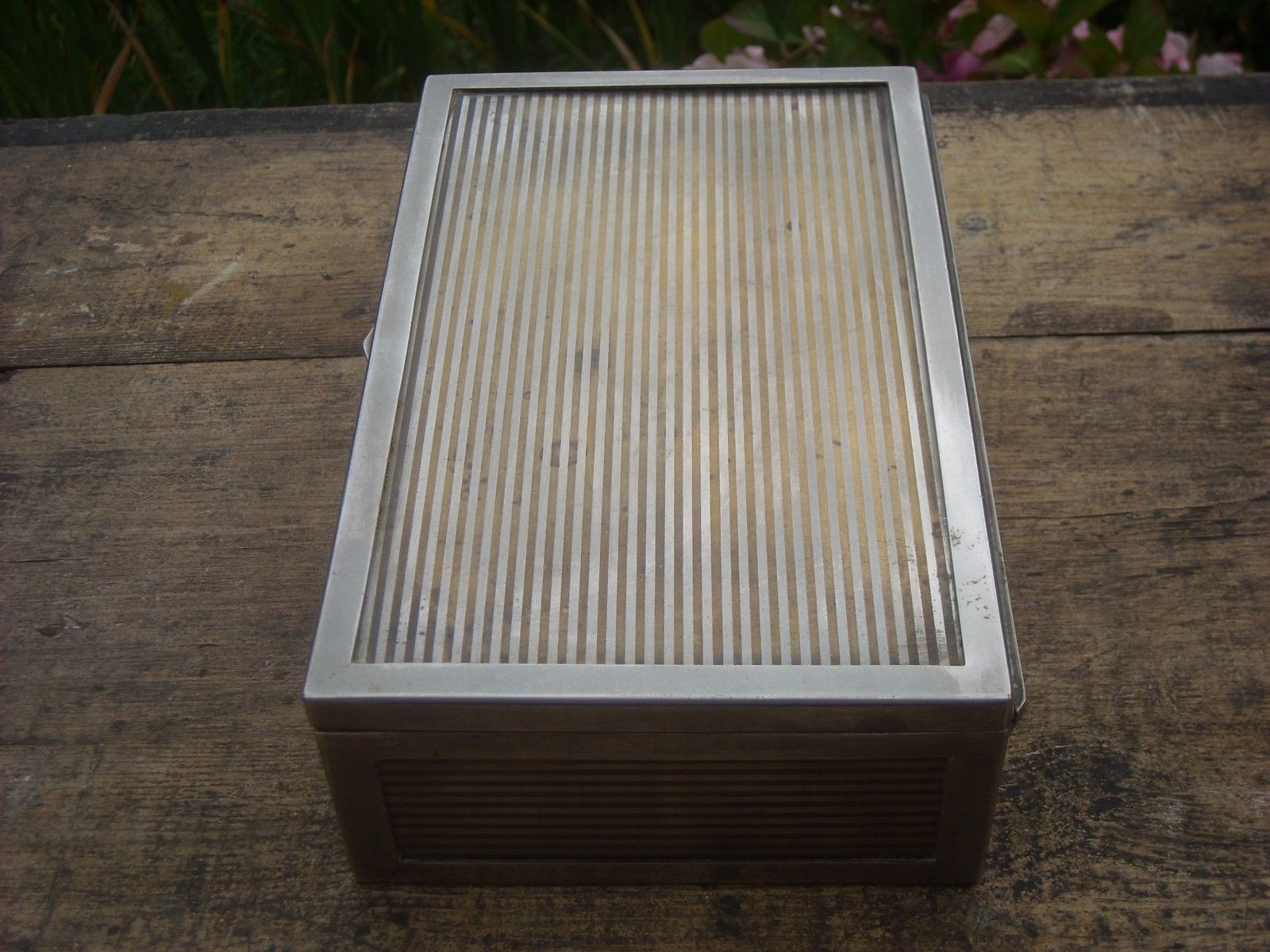 A lovely Vintage Art Deco French Silver Plated Cigar Box