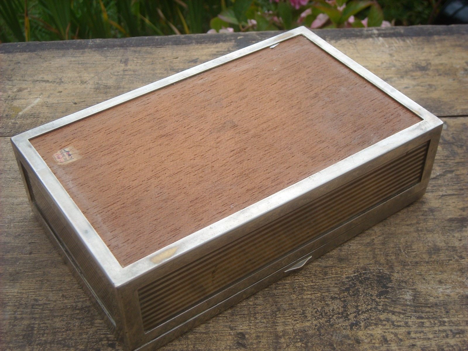 A lovely Vintage Art Deco French Silver Plated Cigar Box