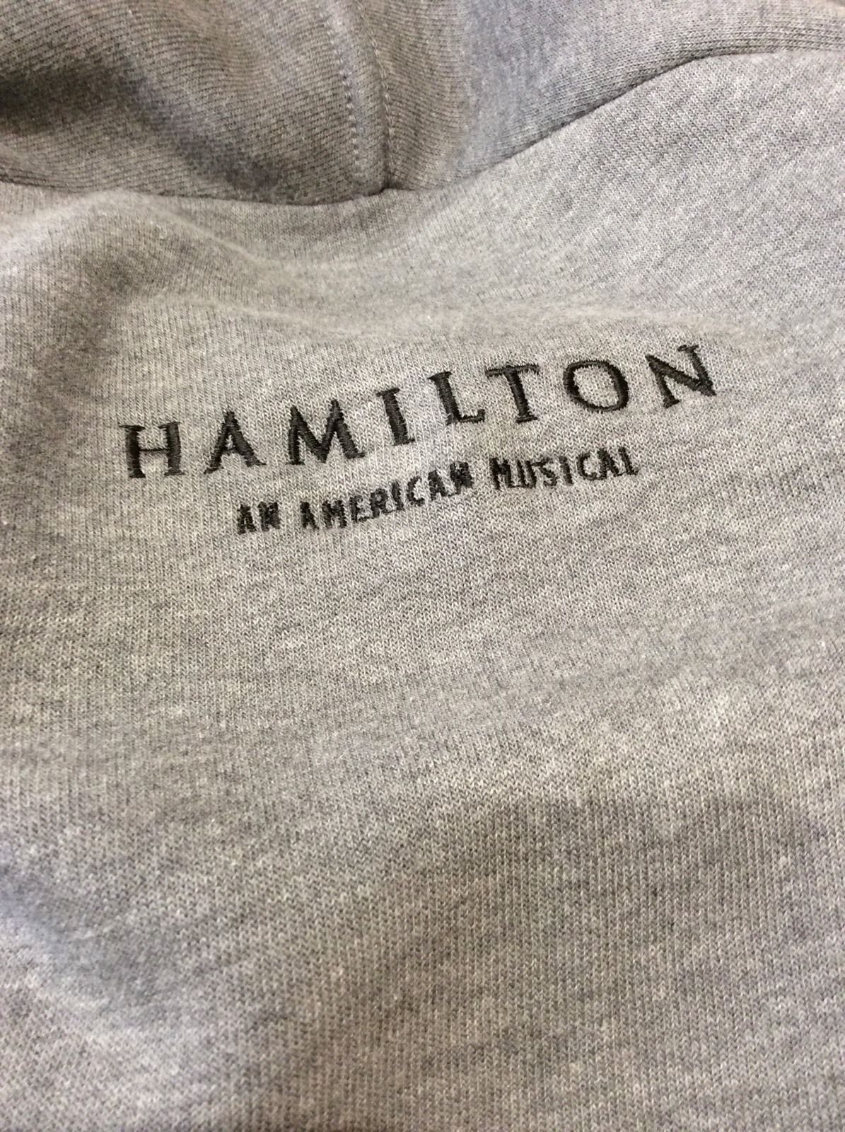 HAMILTON THE MUSICAL Large HOODIE ZIP UP RICHARD RODGERS NYC NEW YORK CITY