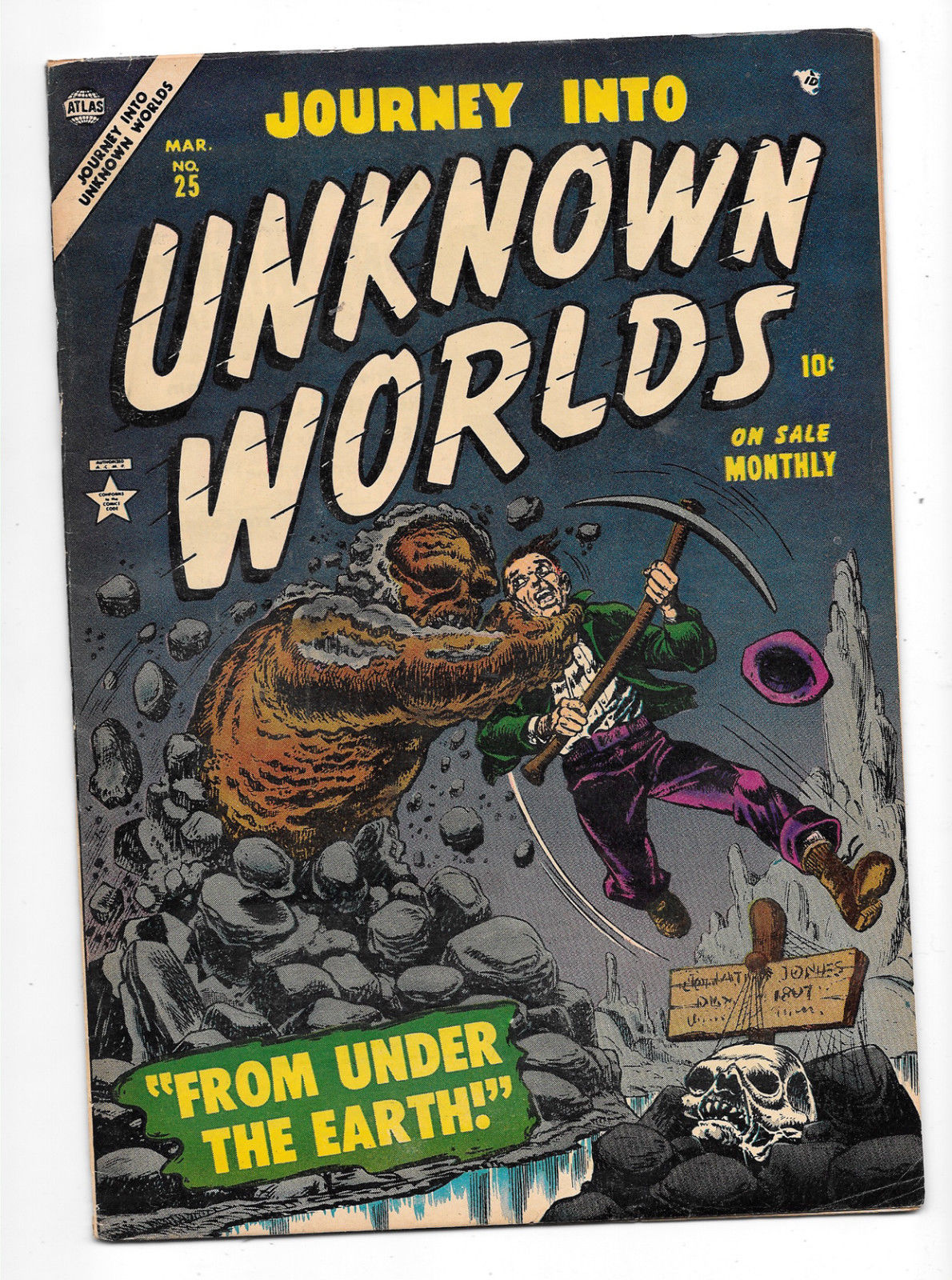 Journey Into Unknown Worlds #25 VF- 7.5(Mar 1954, Marvel) pre-code horror Atlas