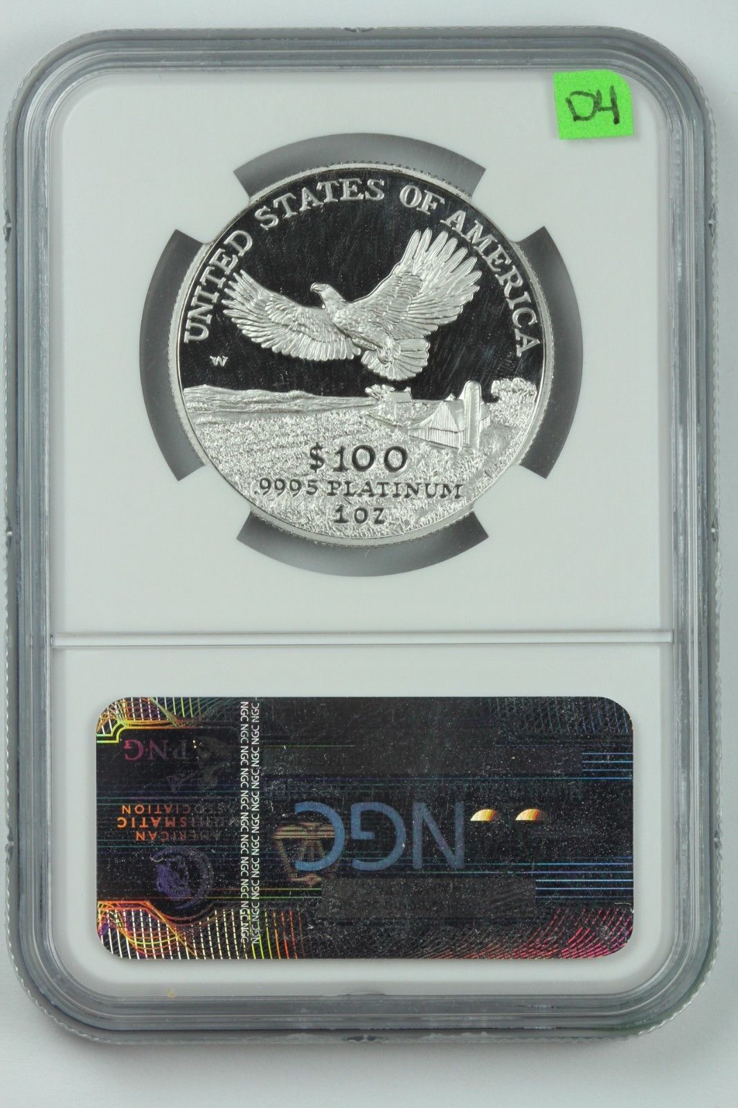 2000-W American Platinum Eagle $100 NGC Graded 70 Proof Ultra Cameo 1oz Coin D4