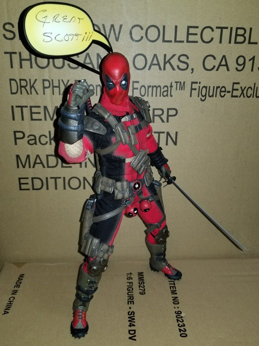 Deadpool Sixth Scale Figure by Sideshow Collectibles Marvel X-men not Hot Toys