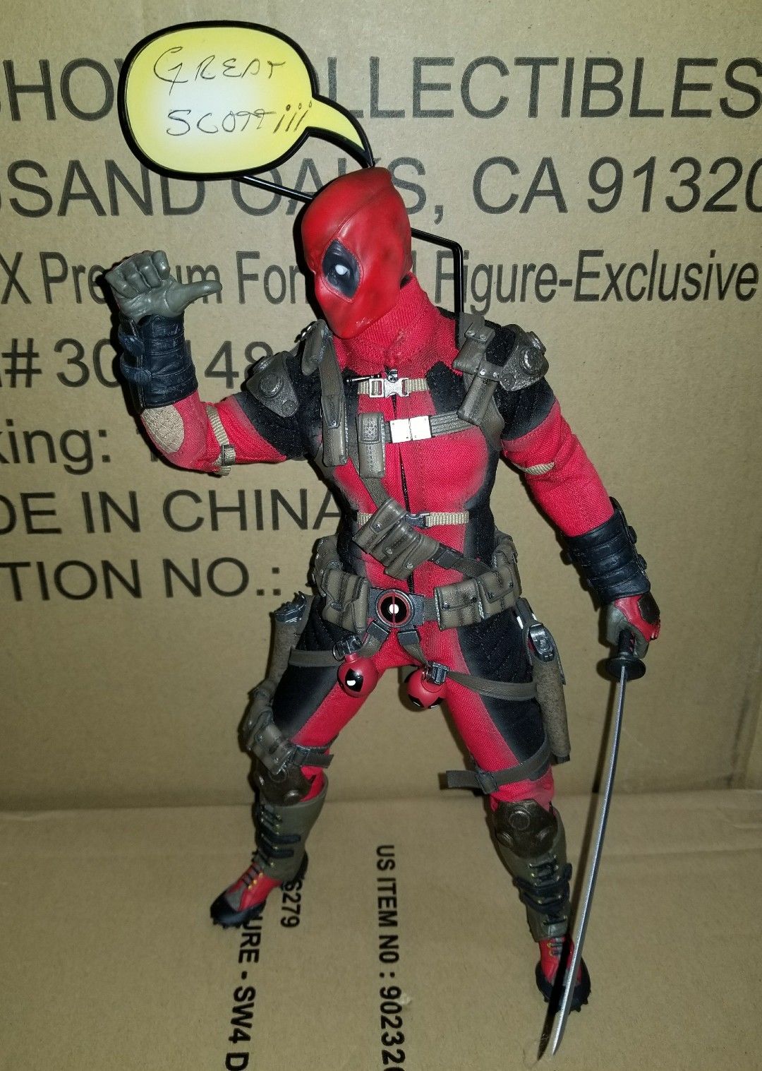 Deadpool Sixth Scale Figure by Sideshow Collectibles Marvel X-men not Hot Toys